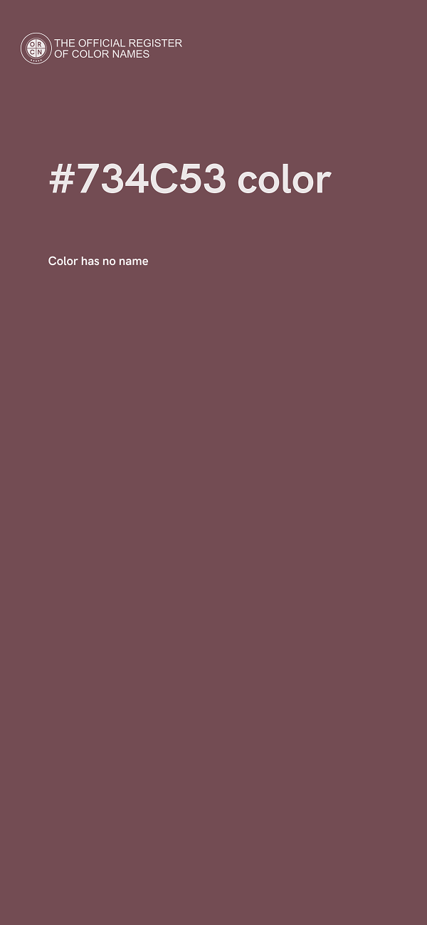 #734C53 color image