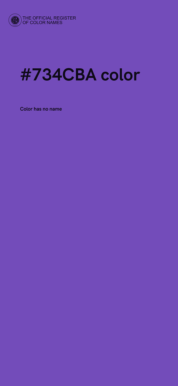 #734CBA color image