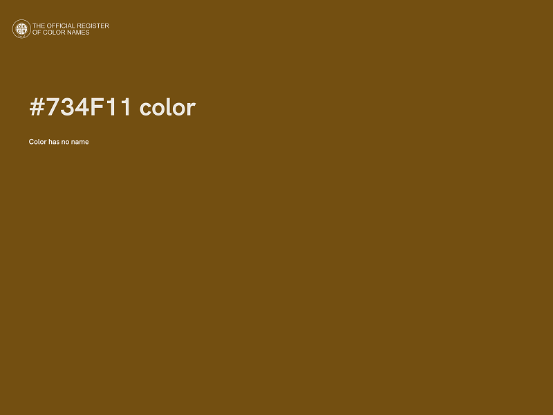 #734F11 color image