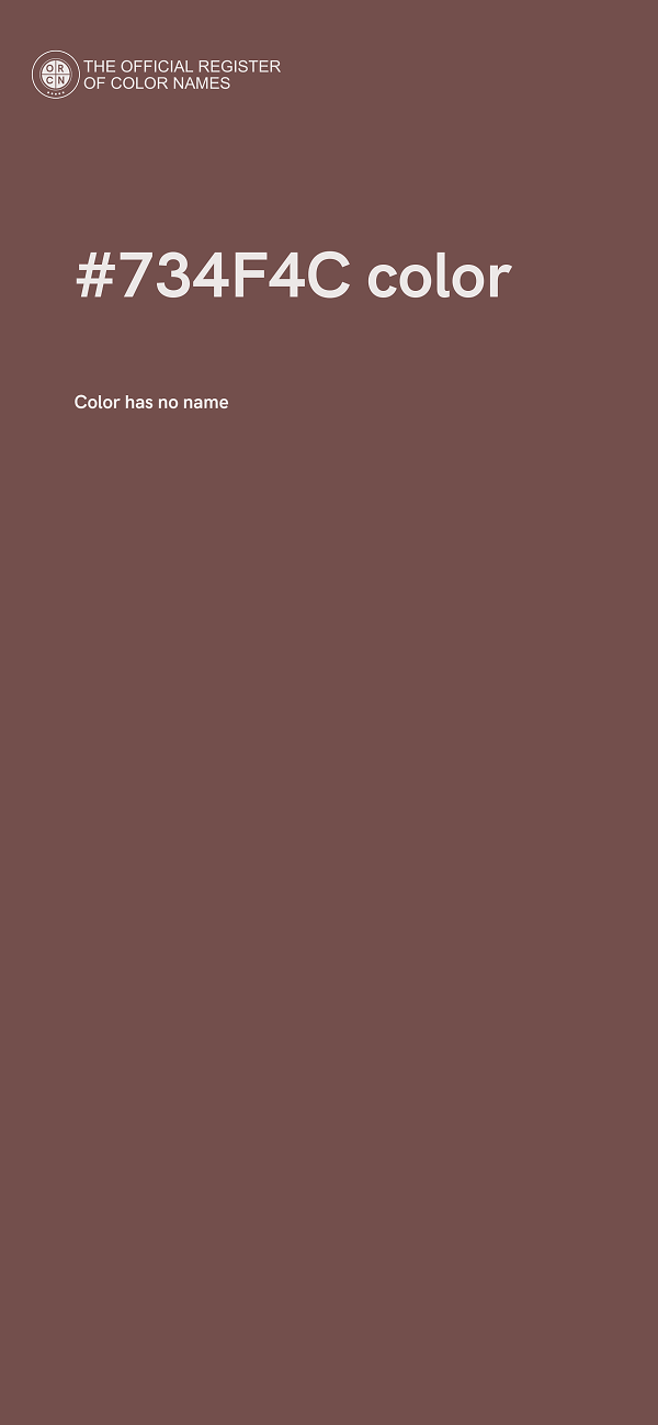 #734F4C color image