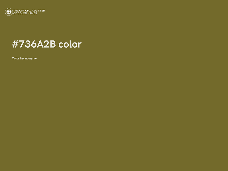 #736A2B color image