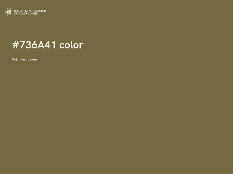 #736A41 color image