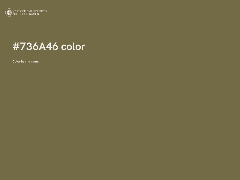 #736A46 color image