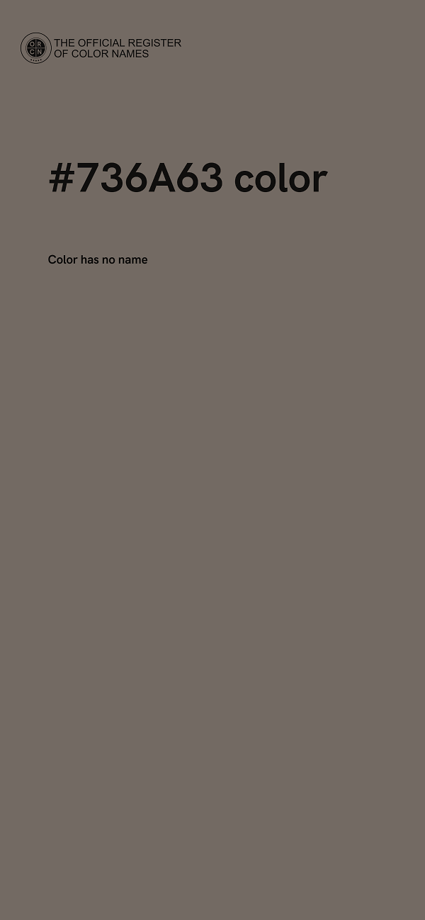 #736A63 color image
