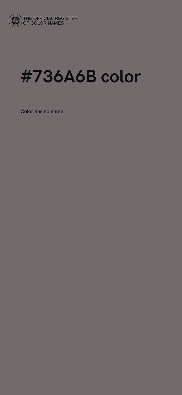 #736A6B color image