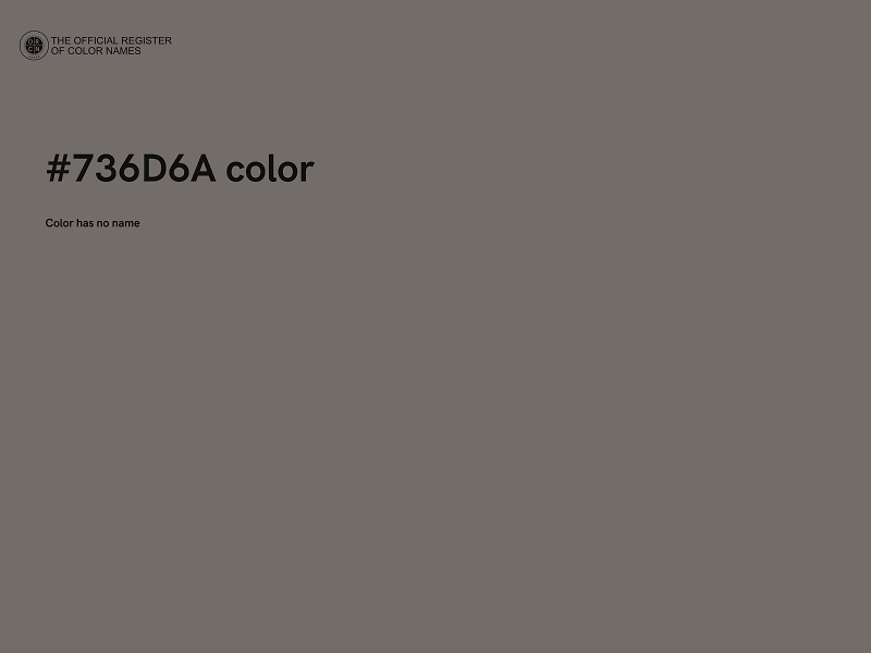 #736D6A color image