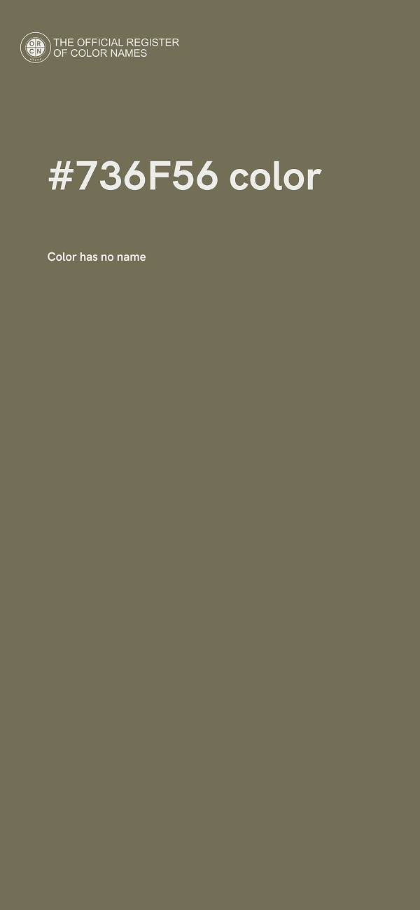 #736F56 color image