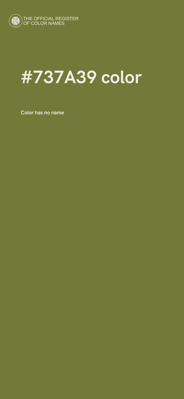 #737A39 color image