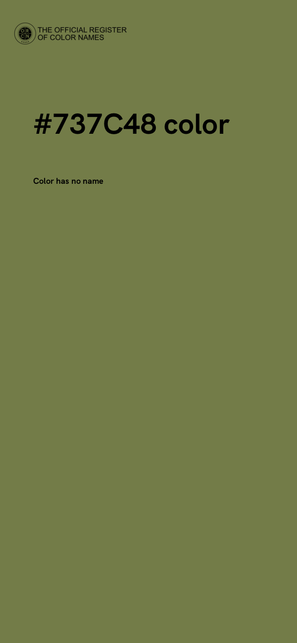 #737C48 color image