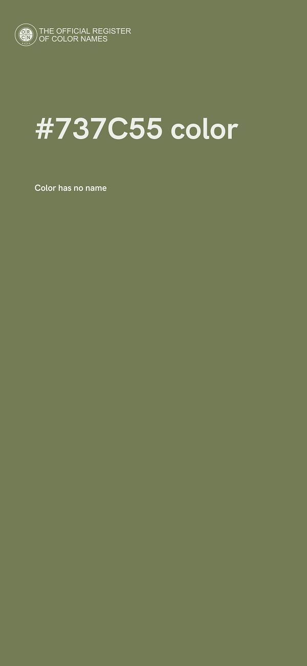 #737C55 color image