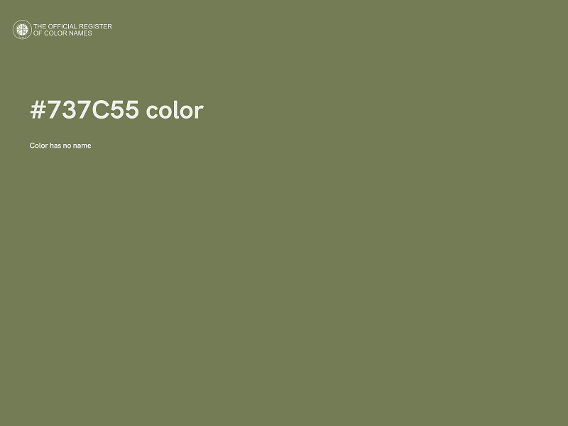#737C55 color image