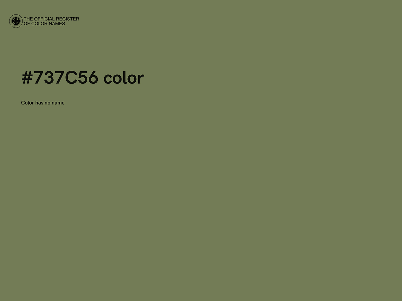 #737C56 color image