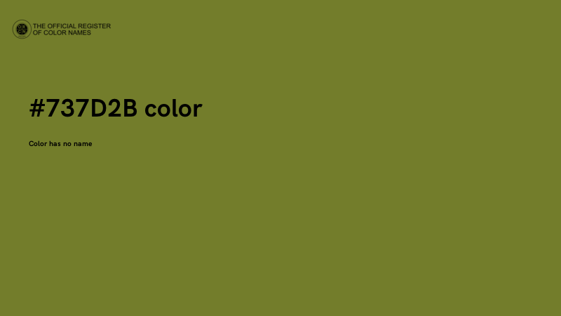 #737D2B color image
