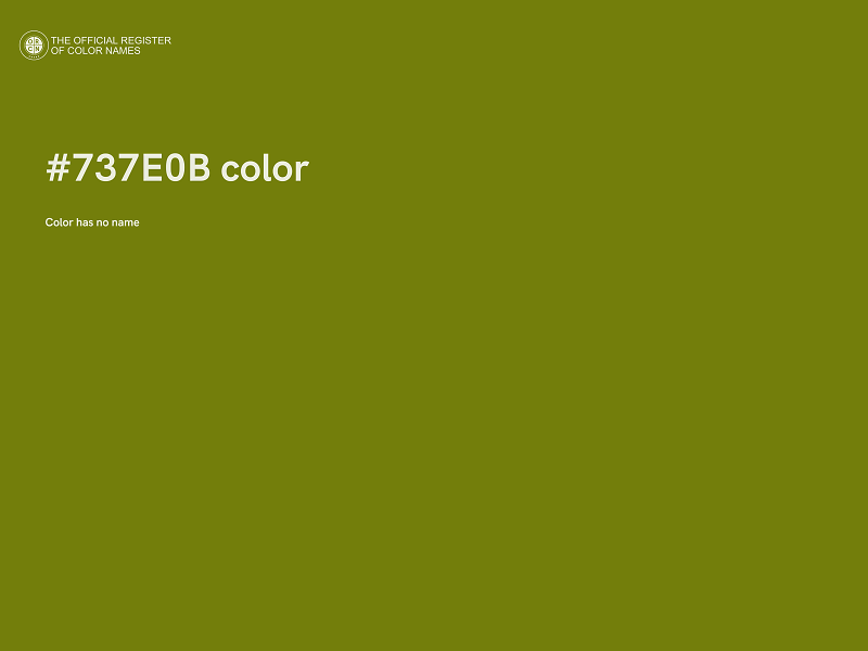 #737E0B color image