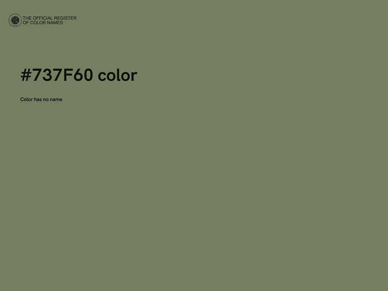 #737F60 color image