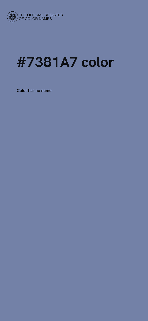 #7381A7 color image