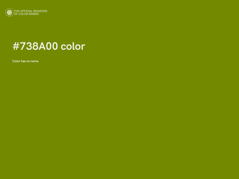 #738A00 color image