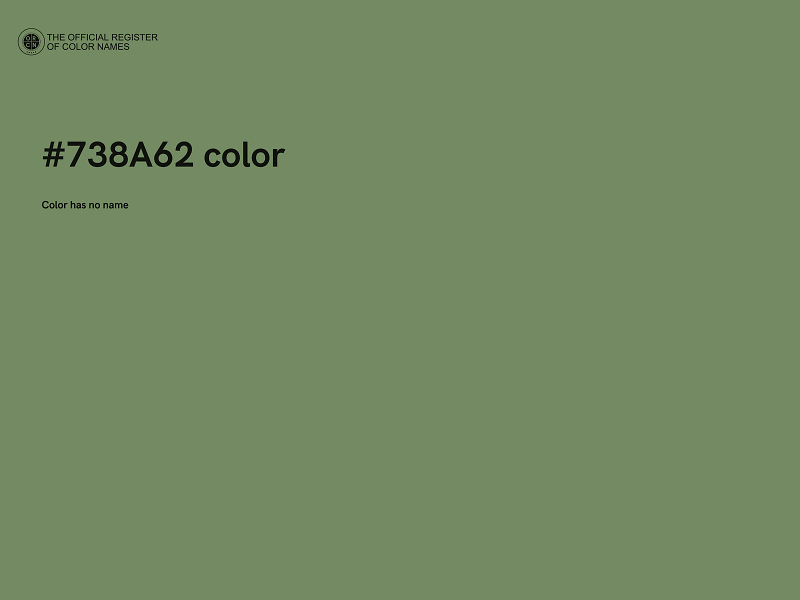 #738A62 color image
