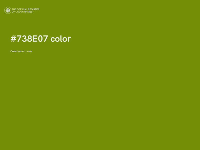 #738E07 color image