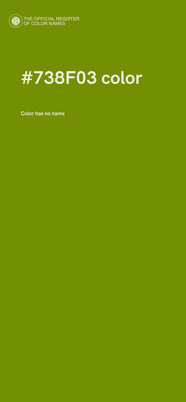 #738F03 color image