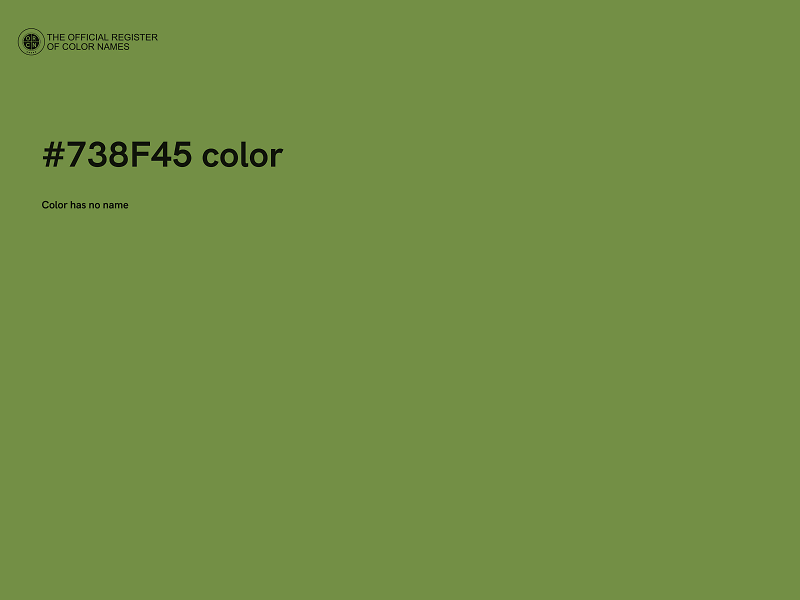 #738F45 color image