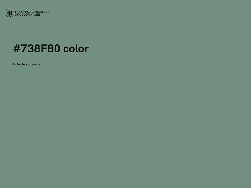 #738F80 color image