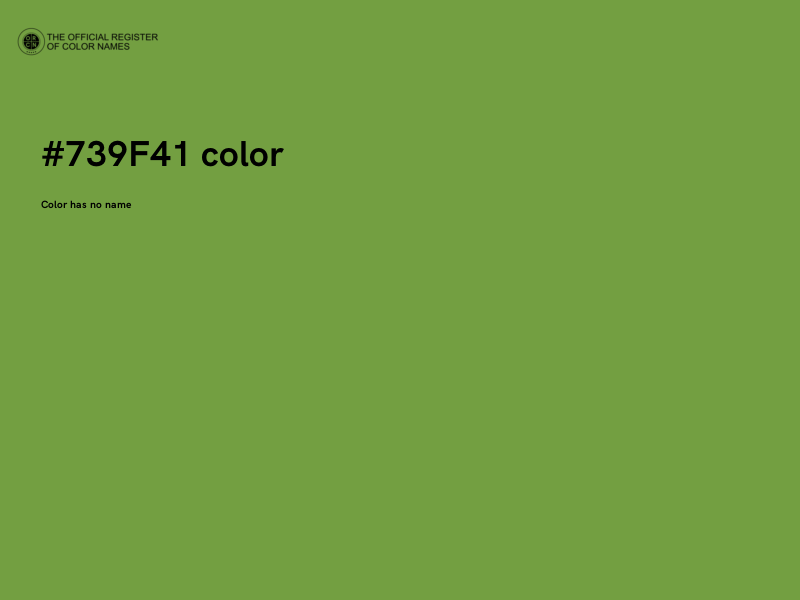 #739F41 color image