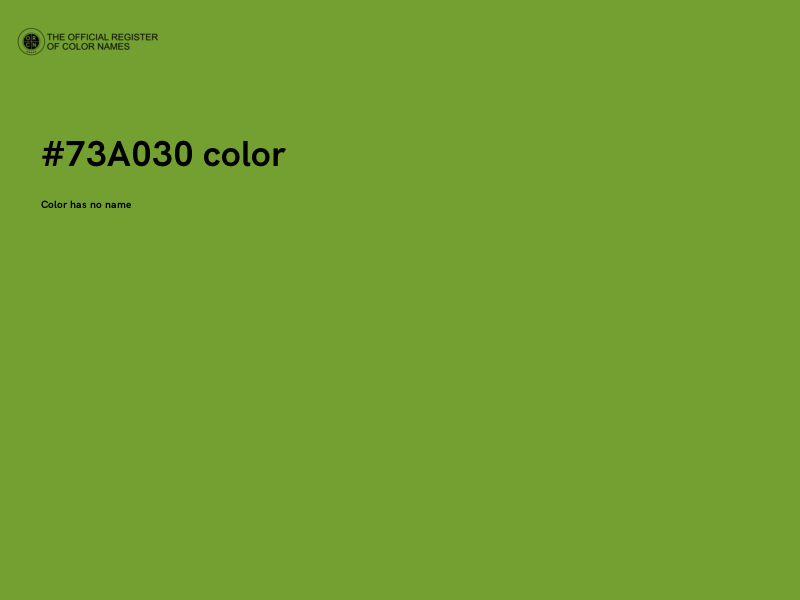 #73A030 color image