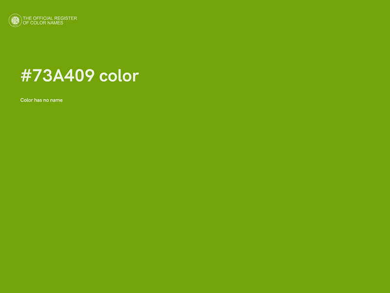 #73A409 color image