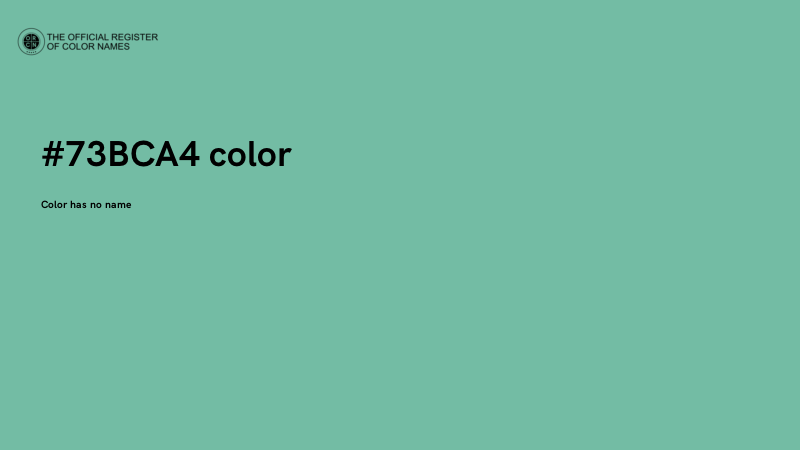#73BCA4 color image