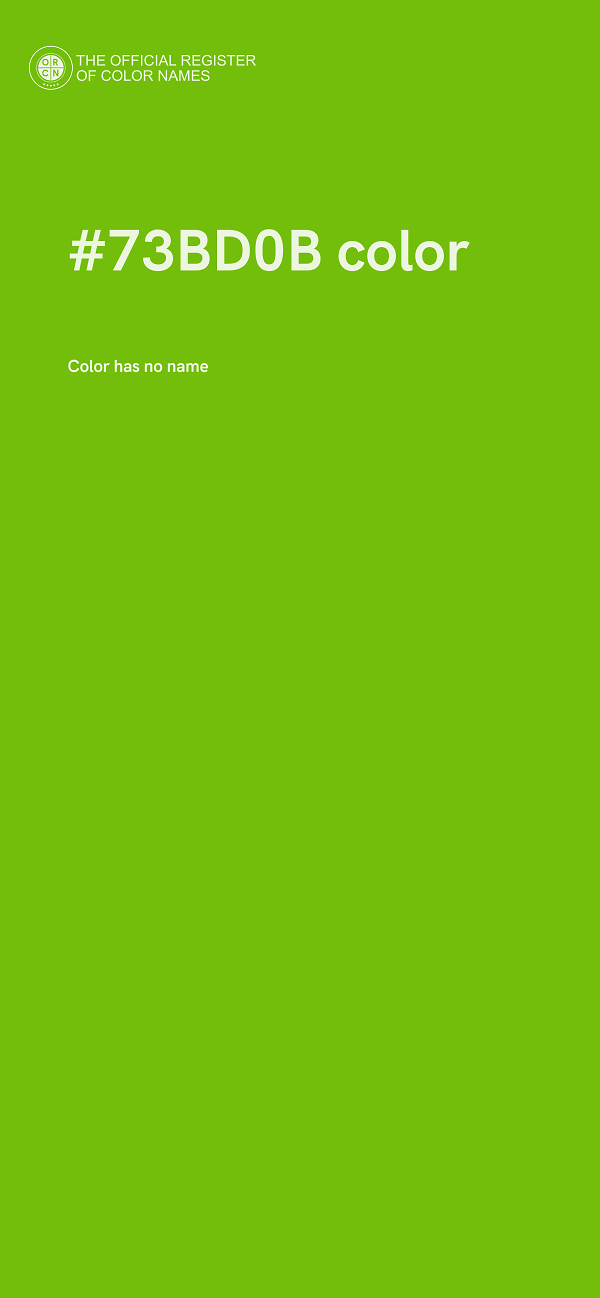 #73BD0B color image