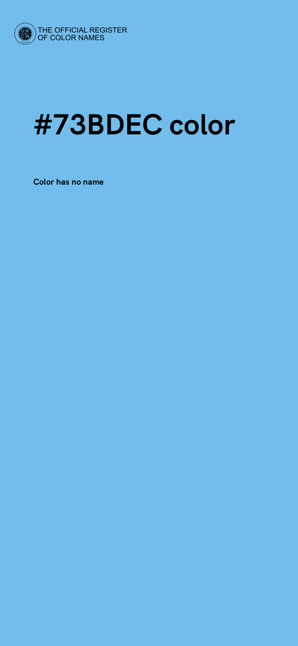 #73BDEC color image