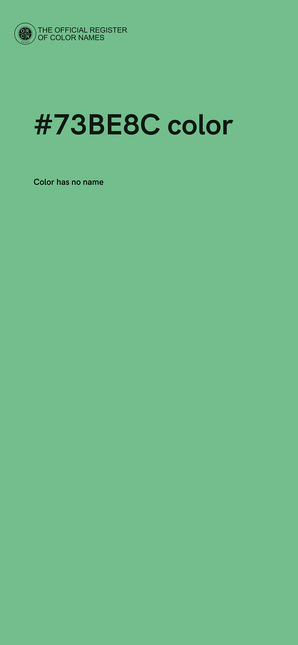 #73BE8C color image