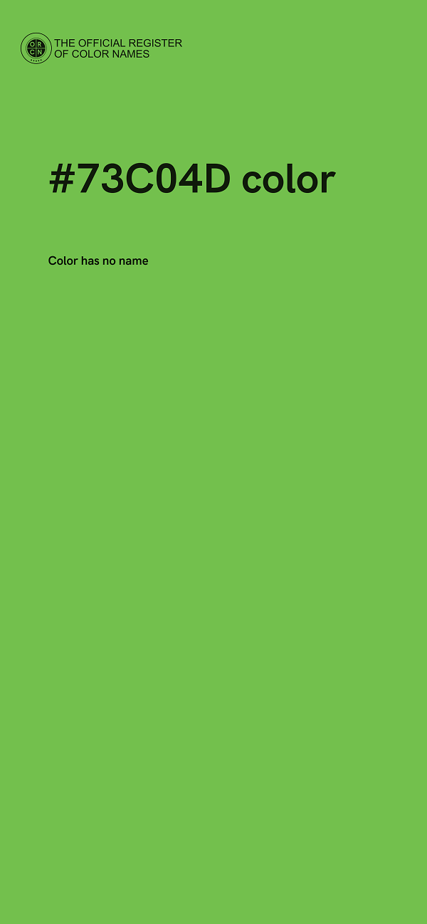 #73C04D color image