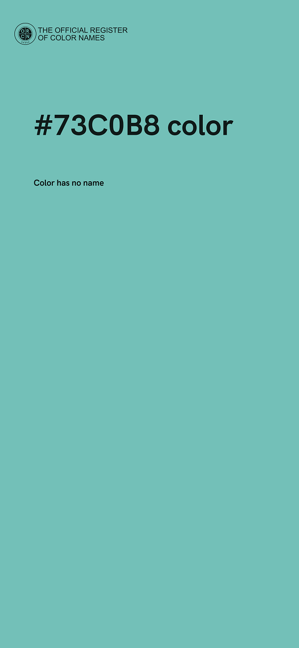 #73C0B8 color image