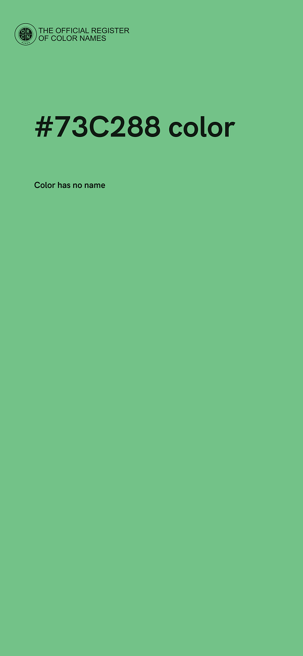 #73C288 color image