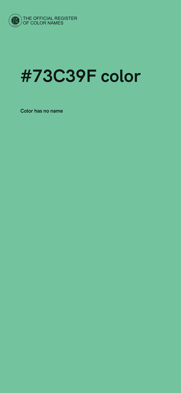 #73C39F color image