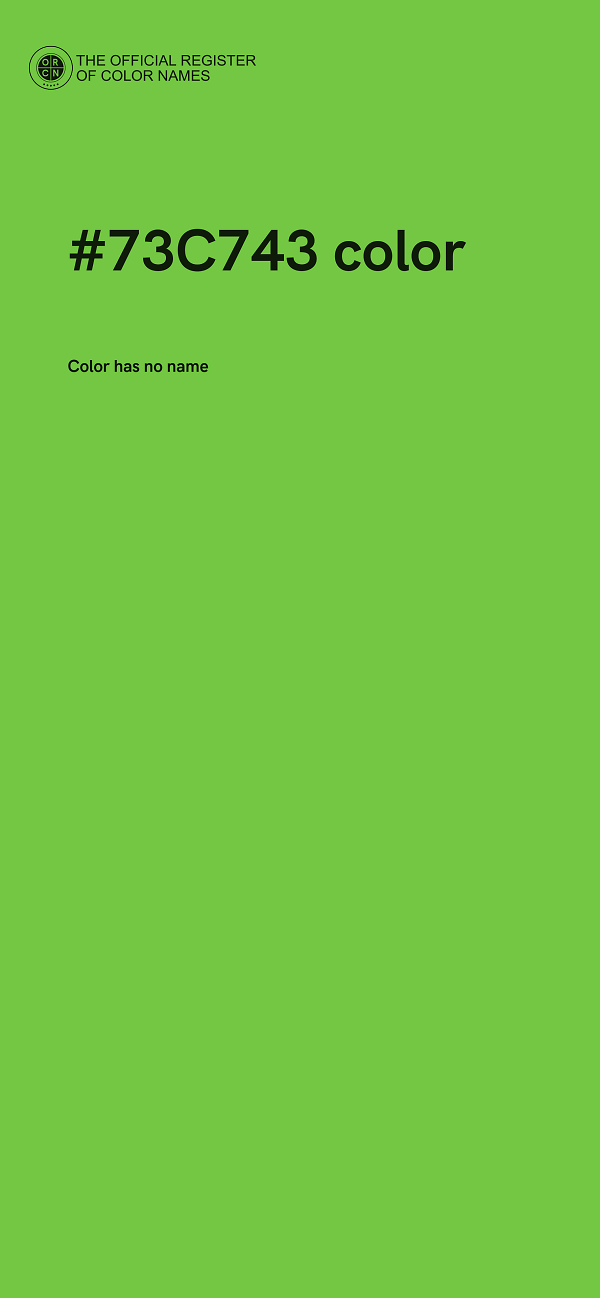 #73C743 color image