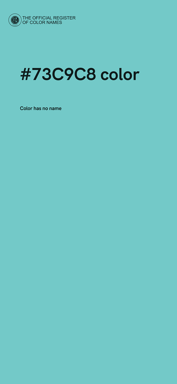 #73C9C8 color image
