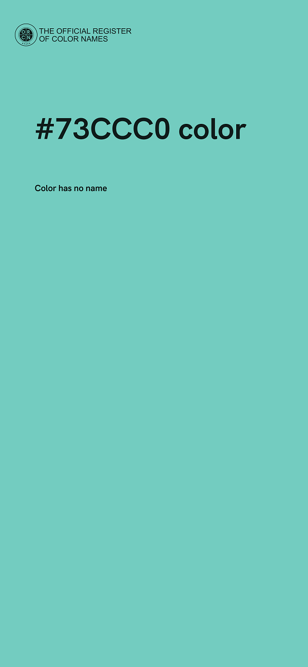 #73CCC0 color image