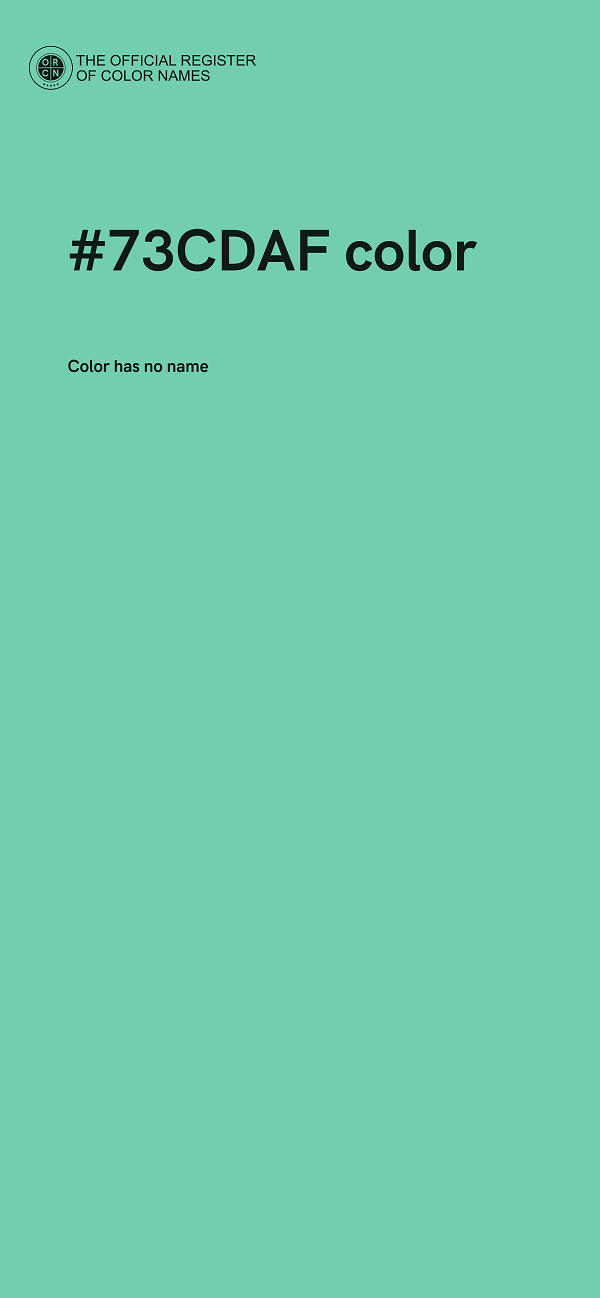 #73CDAF color image