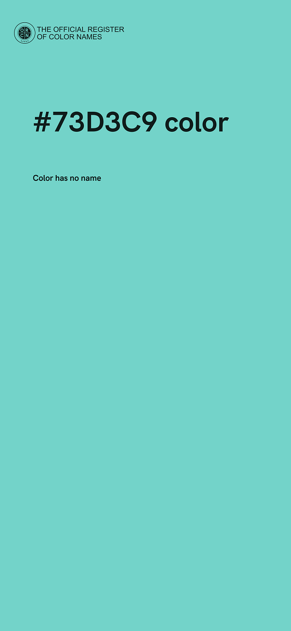 #73D3C9 color image