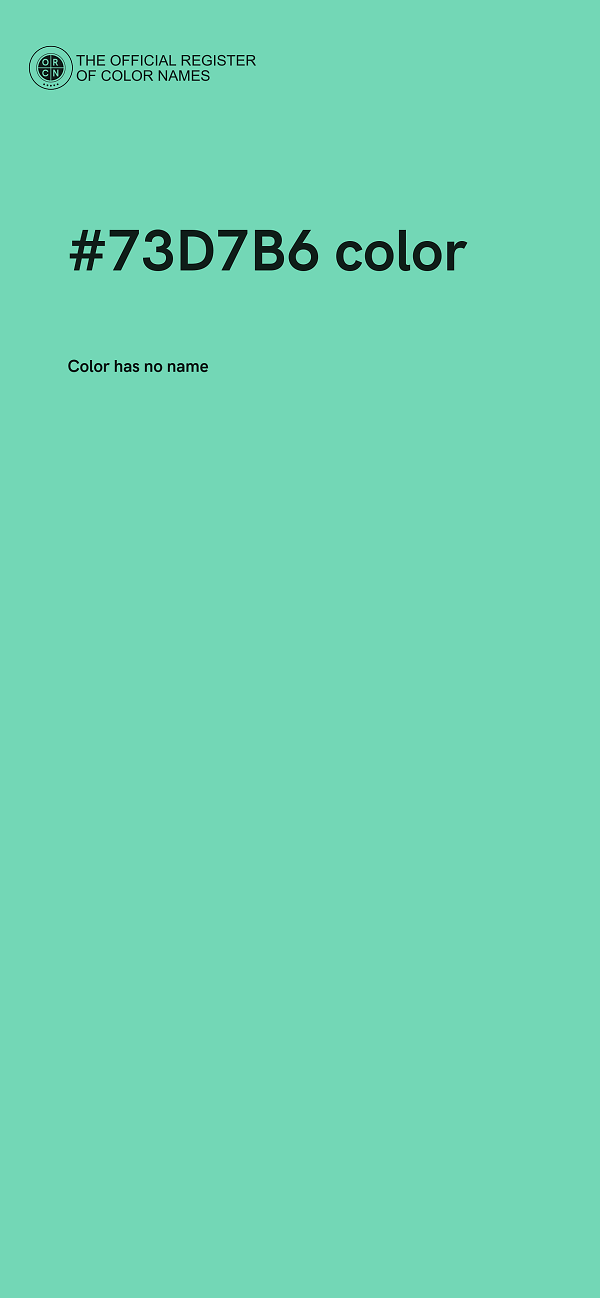 #73D7B6 color image