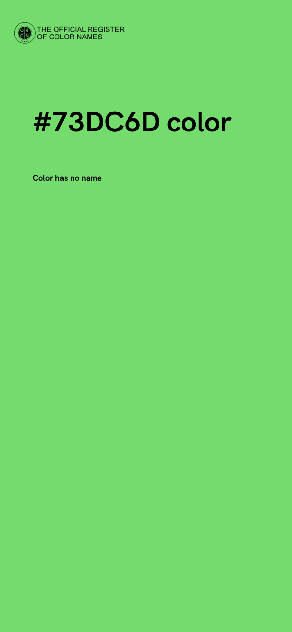 #73DC6D color image