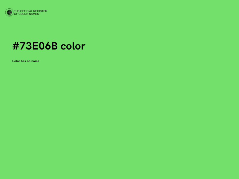 #73E06B color image
