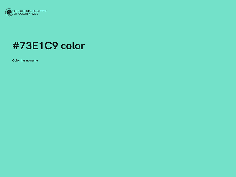 #73E1C9 color image
