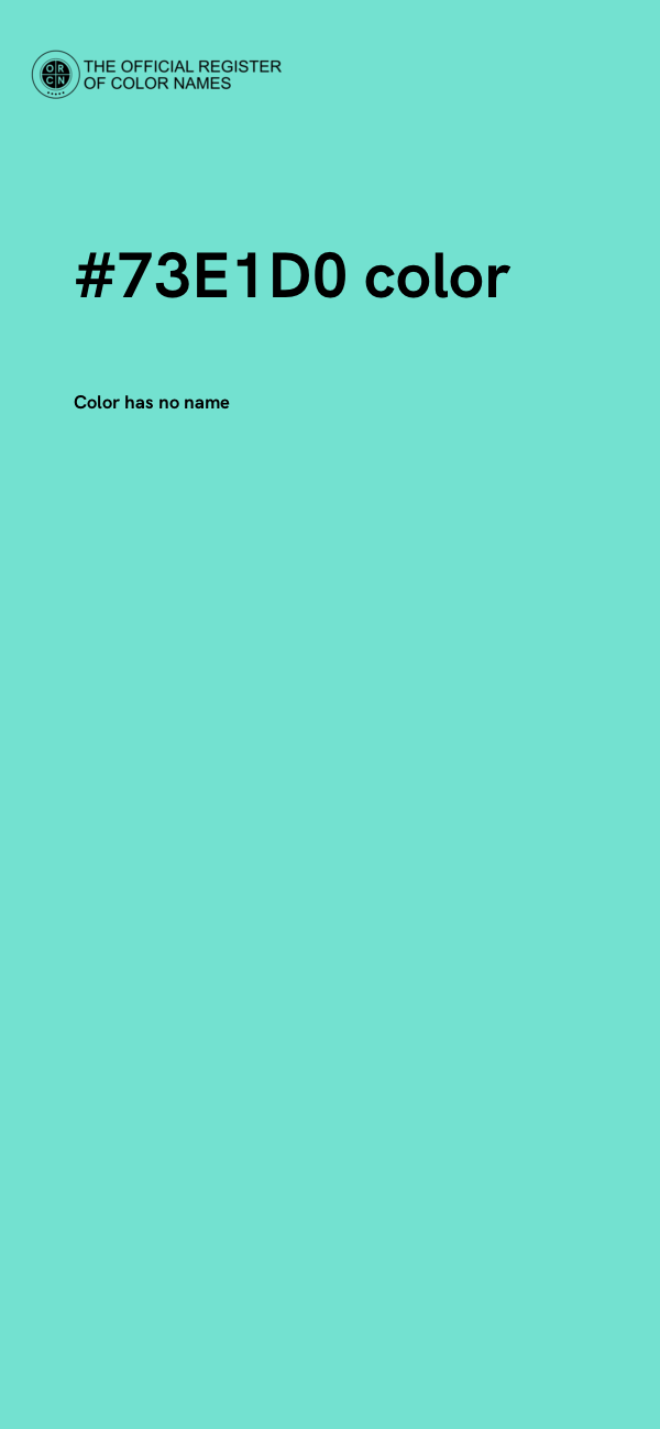 #73E1D0 color image