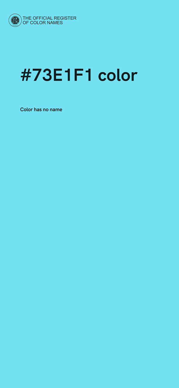 #73E1F1 color image