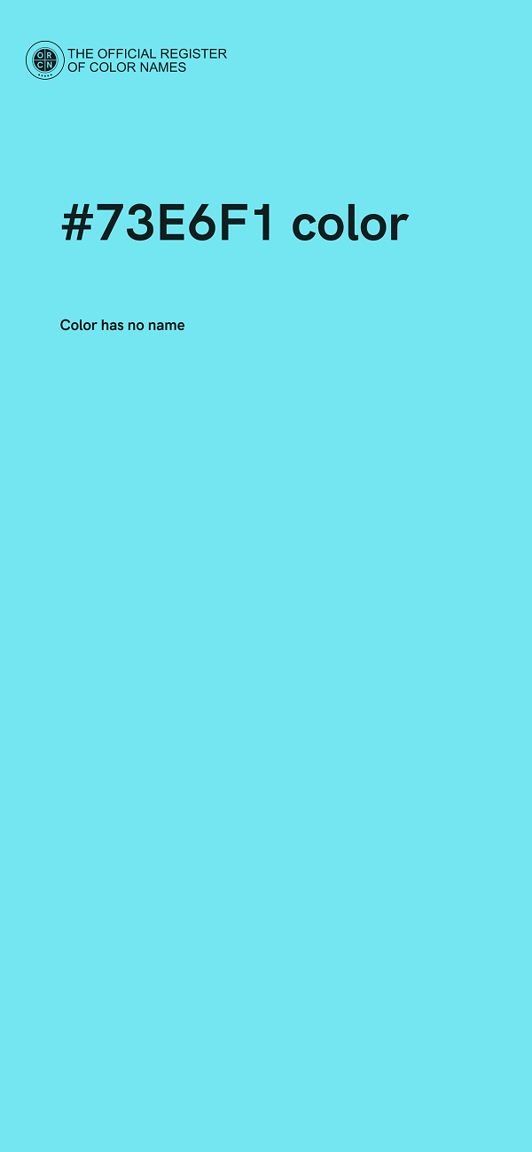 #73E6F1 color image