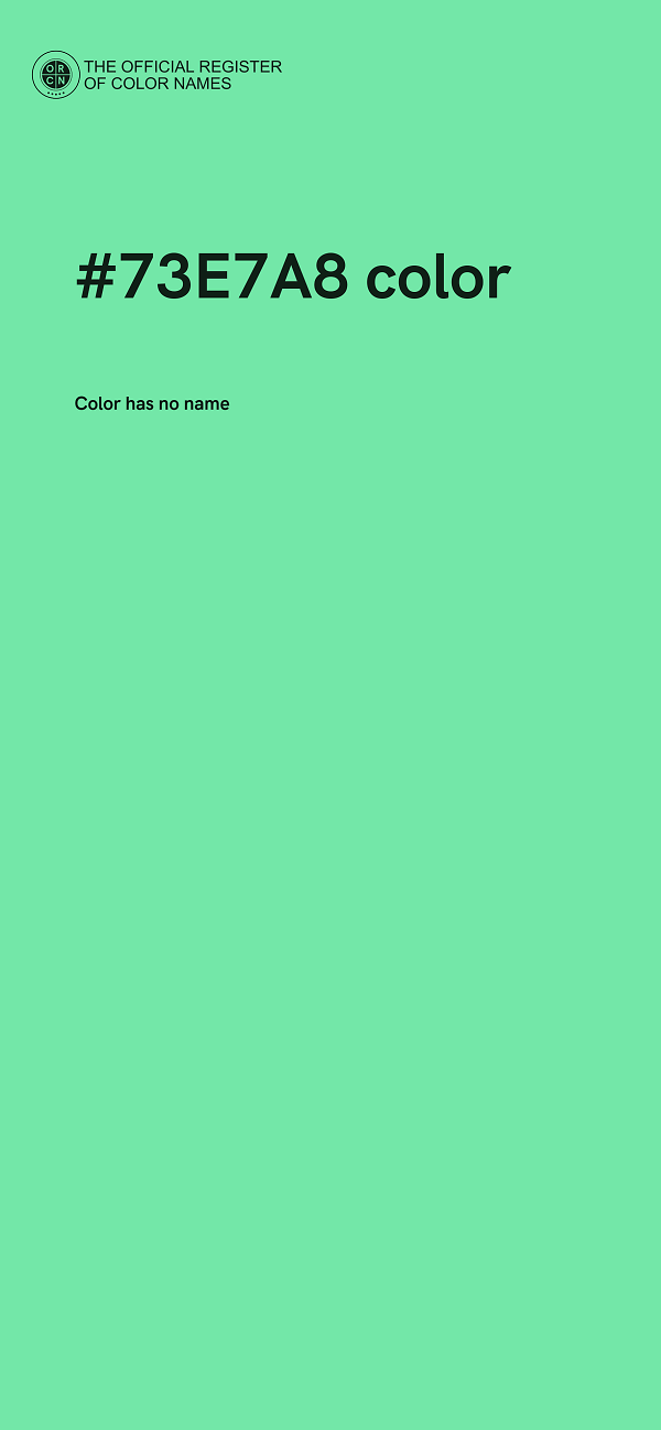 #73E7A8 color image